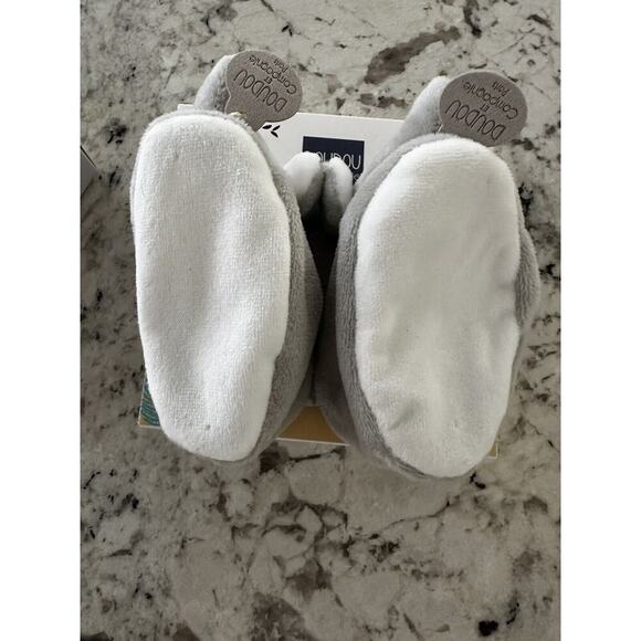 DOUDOU Et Compagnie Paris Elephant Baby Plush Bootie 1st Slippers 0-6 Months - Picture 6 of 9